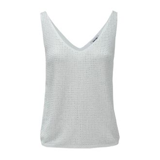 Salsa Sleeveless Tops, female, Gray, Size: XS V-neck Sleeveless Top