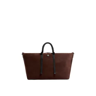 Moncler Moncler Carlo Suede Duffle Bag, Men, Brown, Size: One Size