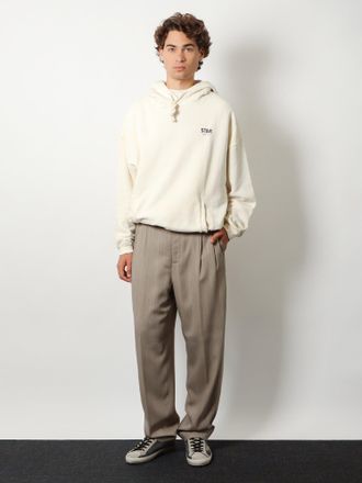 Golden Goose Mens Oversized Cotton Sweatshirt Beige Sweatshirts Sweater