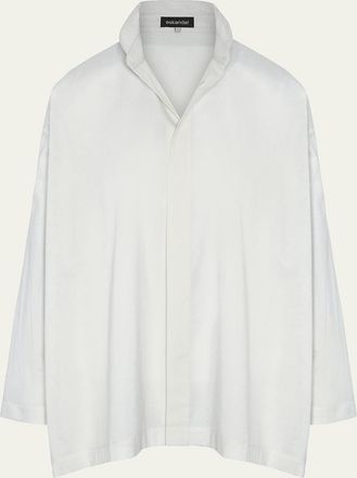 Eskandar Cotton Slim A-Line Shirt