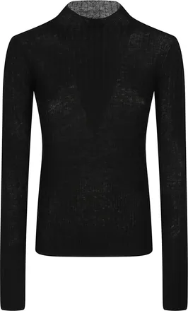 Pinko Muggito Round Nek Cropped Wool Sweater
