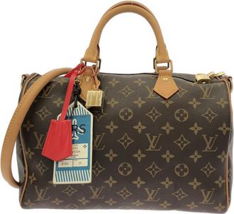 Louis Vuitton Marron Coated Canvas Boston Bag (Pre-Owned)