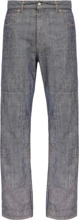 Maison Margiela Straight Fit Jeans, male, Gray, W32, Indigo Blue Denim Classic Five-Pocket Jeans