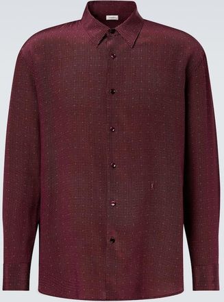 Saint Laurent Cassandre silk cr&ecirc;pe de chine shirt