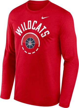 Nike Arizona Courtside Nike Mens Dri-FIT College Long-Sleeve T-Shirt in Red | 02TJ65NUAN-FFP