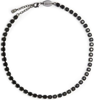 Dsquared2 crystal embellishment necklace - men - Crystal/Tin/Brass - One Size - Silver