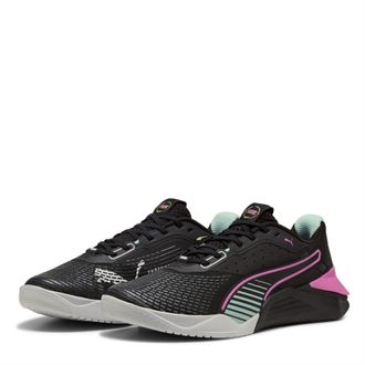 Puma Womens Hybrid Training Shoes in Black-Pinkpi - Size UK 7.5