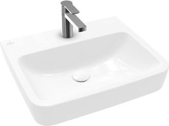 Villeroy & Boch O.novo wastafel - onderzijde geslepen 55x46cm - m.1 kraangat ceramic+ wit