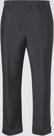 Versace Cropped wool and mohair straight pants