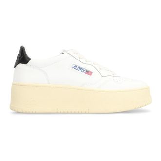Autry Sneakers, female, White, Size: 10 US Medalist Leather Platform Sneakers