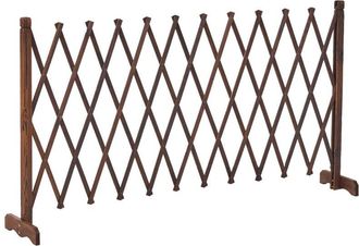 Beliani Celos&iacute;a De Jard&iacute;n Enrejado Extensible Y Plegable 182 X 90 Cm Madera De Abeto Marr&oacute;n Oscuro Sciolze