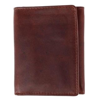 Trafalgar Store Tennyson Tri-Fold Genuine Leather Wallet with ID Window in Brown at Nordstrom