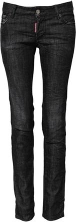 Dsquared2 Low Waist Skinny Denim Jeans - Dames - Skinny Jeans - Zwart - XS - Denim - Jeans