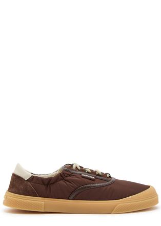 Moncler Vera Leisure Panelled Nylon Sneakers - Brown - 38 (IT38 / UK5)