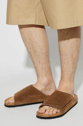 Birkenstock Solana VL Slides, Mens, Brown