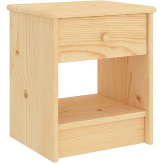 vidaXL vidaXL Comodino Naturale 35x30x40 cm in Legno Massello di Pino