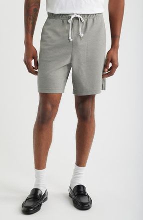 Open Edit Knit Drawstring Shorts in Grey Fossil at Nordstrom, Size Xx-Large