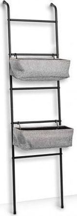 ZELLER Estanter&iacute;a Escalera Moderna Negro Y Gris 166 Cm