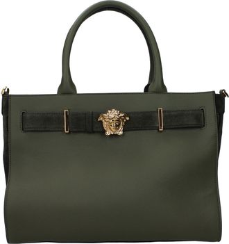 Versace Green Leather Womens Handbag