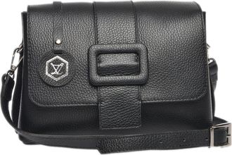 Luisa Vannini Zwart Rundleer Tas