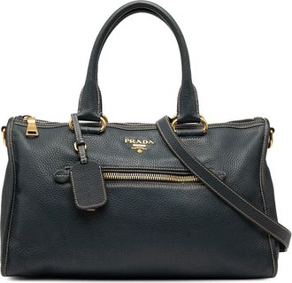Prada Pre-owned Prada Vitello Daino Zip Top Satchel SXEVCMA3KOYYN70R