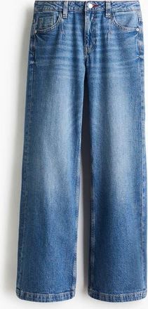 H&M Wide Regular Jeans in Denim Blue at Nordstrom, Size 10