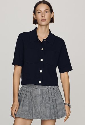 NVLT Short-Sleeve Knit Jacket