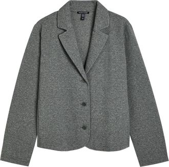 Eileen Fisher Eileen Fisher Notch Textured Cotton-blend Jacket - Grey - L (UK 18-20 / XL)