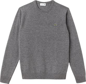 Lacoste Grijze Sweater - Heren - Ronde hals truien - Grijs - XS - Katoen - Truien & Vesten
