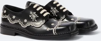 Simone Rocha Embroidered leather brogues