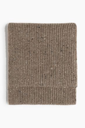 H&M Schal in Rippstrick - Beige