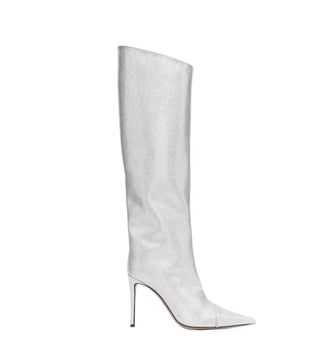 Generic Womens Patent Leather High Heel Boots Print Knee Popular Party Boots