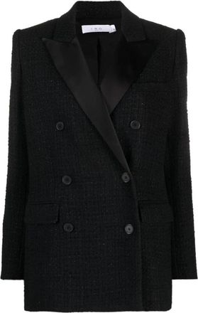 Iro Casual Zwarte Blazer Adelaide Jacket - Dames - Blazers - Zwart - XL - Katoen - Jassen
