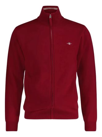 GANT zip-fastening wool sweatshirt - men - Lambs Wool - M - Red