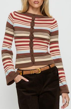Princess Polly Milda Stripe Cardigan in Multi Stripe at Nordstrom, Size 10
