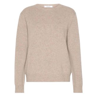 Max Mara Kasjmieren trui met ronde hals - Dames - Truien - Beige - Maat: S Kasjmier