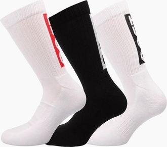 HUGO BOSS Mens 3 Pack of Vertical Logo Socks - Multi - Size: 6/5.5/7/6.5/7.5/8