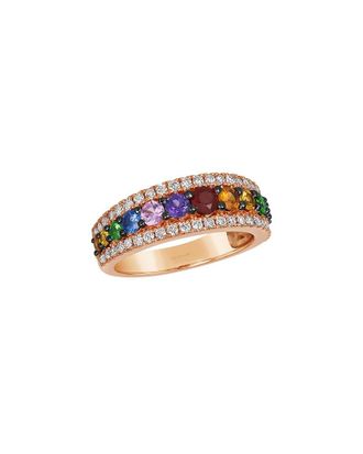 Le Vian Multi-Color 14K Rose Gold 1.70 Ct. Tw. Diamond & Tsavorite Light Spessartite Dark Spessartite Garnet Pink Sapphire Dark