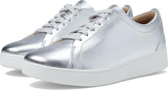 FitFlop Rally Womens Shoes Silver 2 : 8.5 M (B), Leather