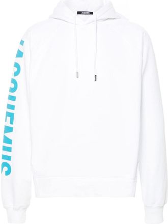 Jacquemus raised-logo cotton hoodie - men - Cotton - S - White