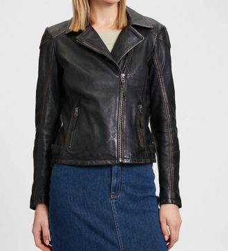 Mauritius Peggie Leather Jacket In Black