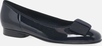 Gabor Womens Assist Womens Bow Trim Ballerina Flats - Black - Size: 6.5