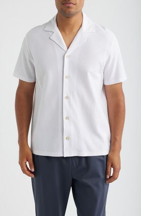Reiss Kadin Short Sleeve Stretch Button-Up Shirt in White at Nordstrom, Size Xx-Large