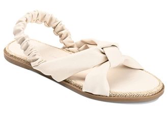 Journee Collection Kiandra Sandal Womens Sandals Ivory : 6 M, Synthetic