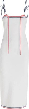 Fendi Kleedjes, Dames, Wit, S, Monogram Midi Jurk