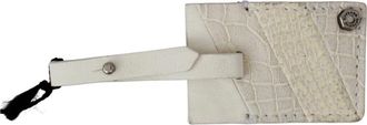 Gianfranco Ferre Luggage Tag Leather Patterned Keychain - unisex - Sleutelhangers & Tashangers - Beige - ONE Size - Leer - Accessoires