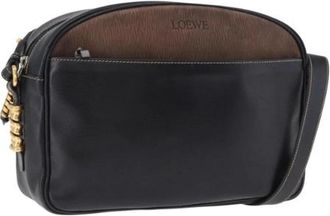 Loewe Pre-owned Leren Schoudertas - Dames - Vintage Schoudertas - Zwart - ONE Size - Leer - Vintage