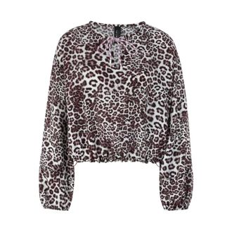 Marc Cain Relaxed Fit Blouse met Luipaardprint - Dames - Blouses & Shirts - Veelkleurig - Maat: XL Viscose