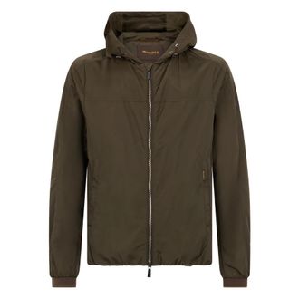Moorer Bomber Jackets, male, Green, Size: L Windbreaker Jacket