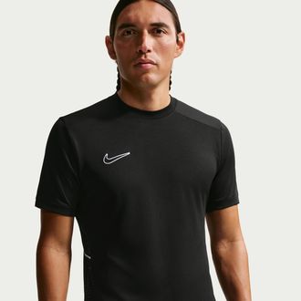 Nike Mens Academy Dri-FIT Short-Sleeve Soccer Top in Black | HJ3791-010